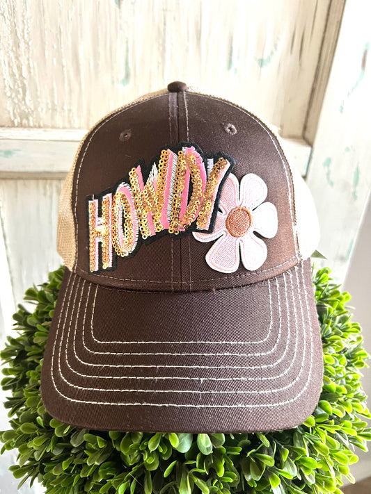 Howdy sequin Patch trucker