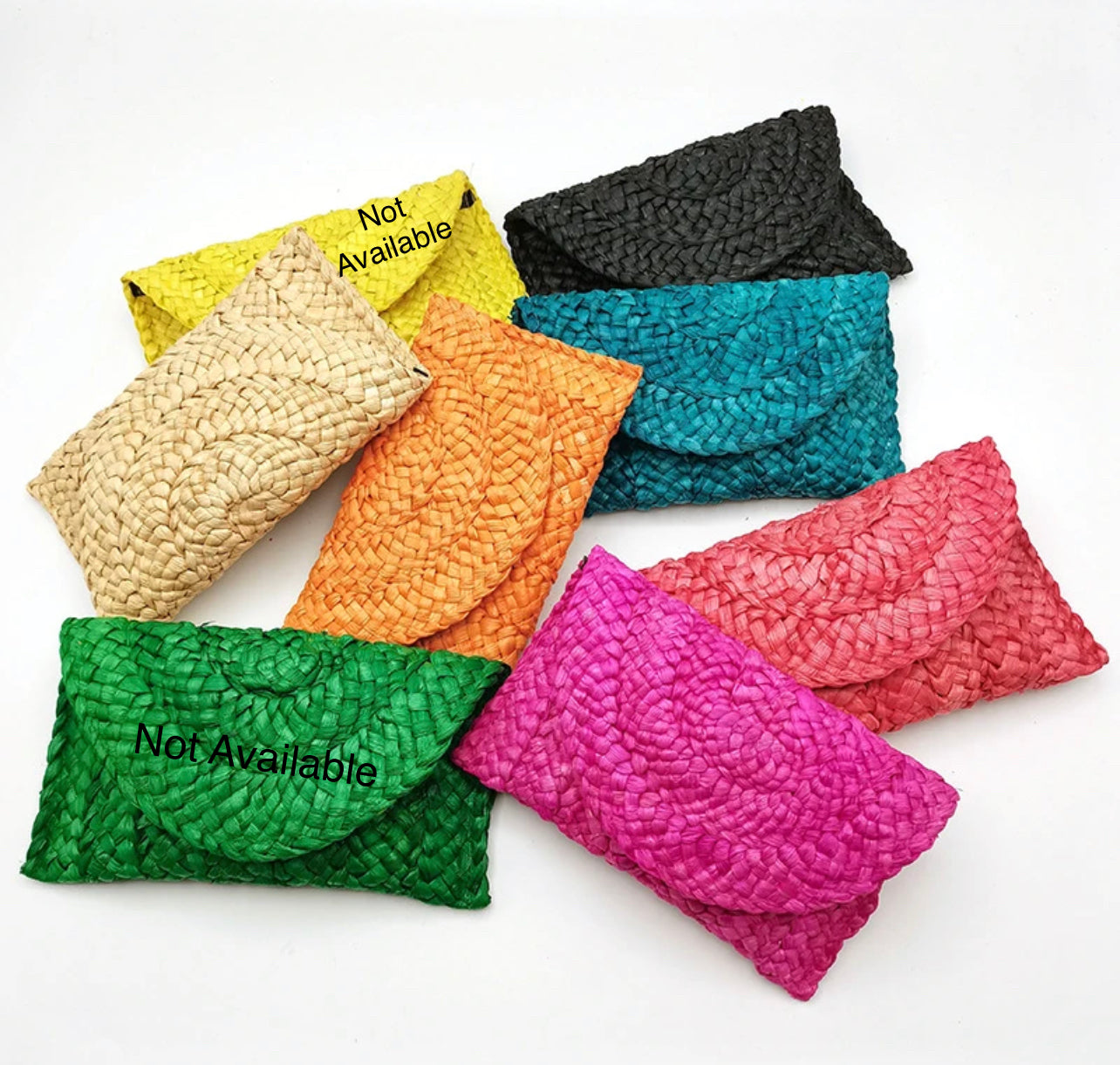 Woven Straw Clutch