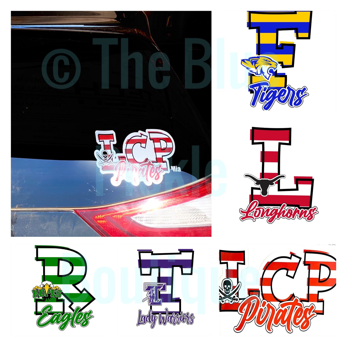 Large School Spirit Car Window Sticker