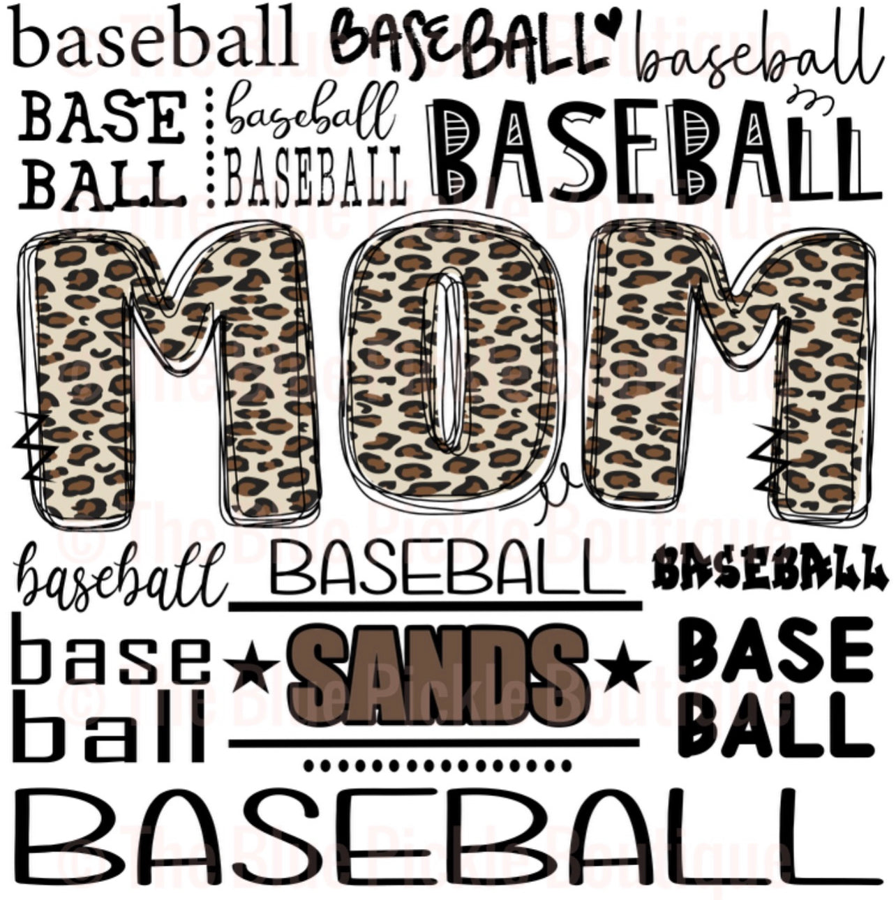 Sports Mom leopard print school spirit tee