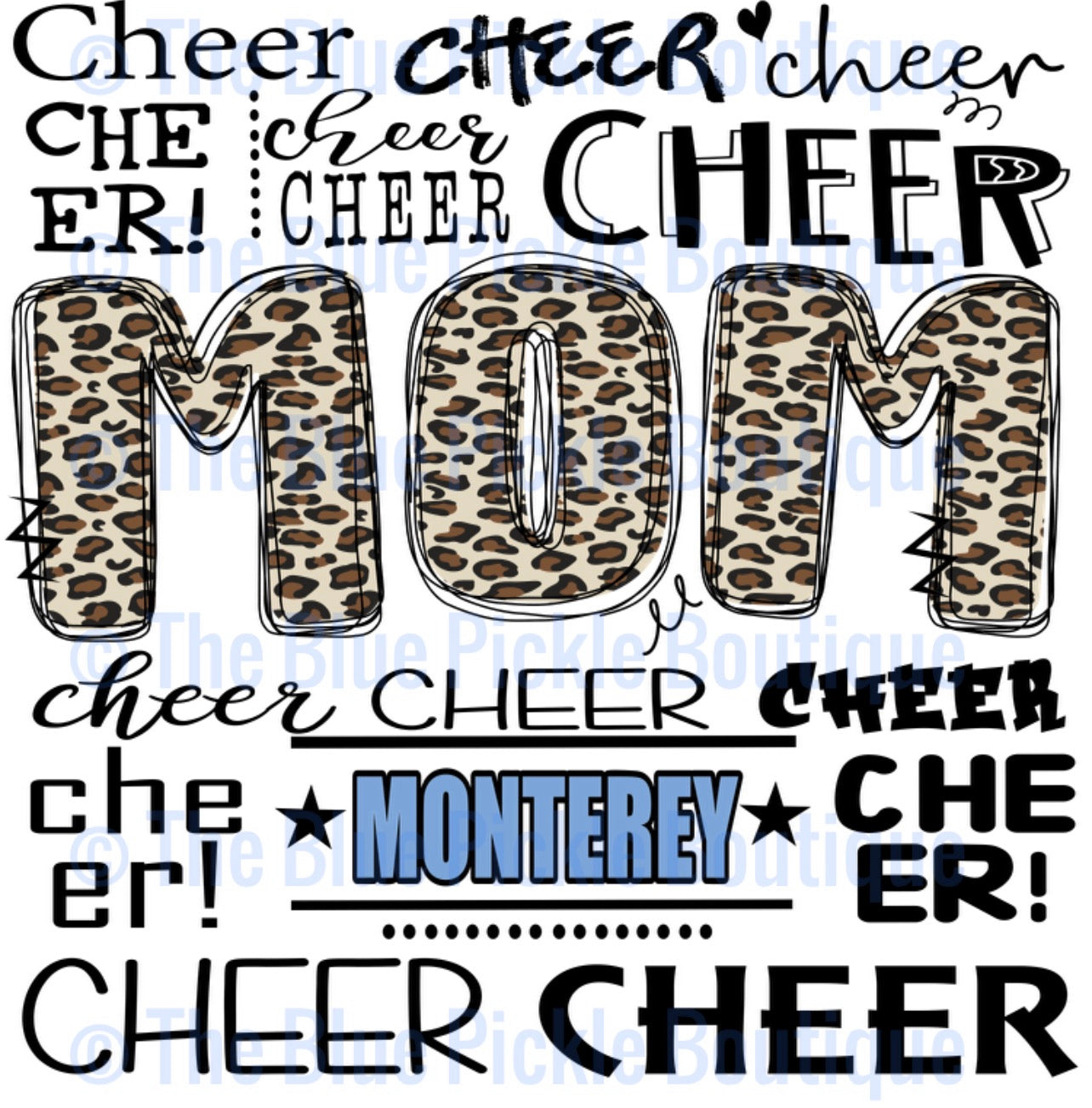 Sports Mom leopard print school spirit tee