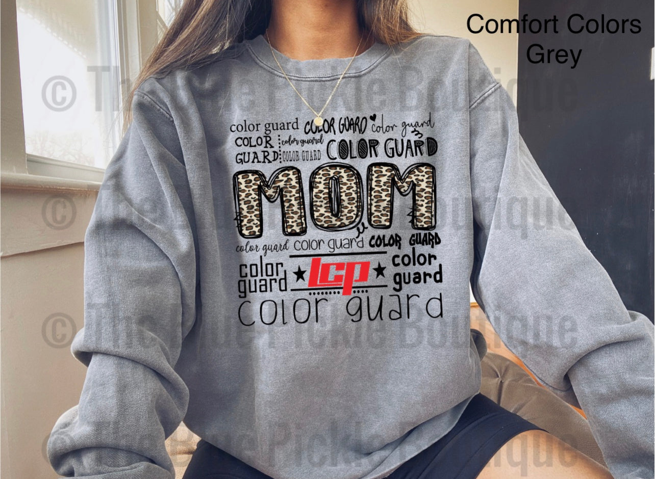 Sports Mom leopard print school spirit tee