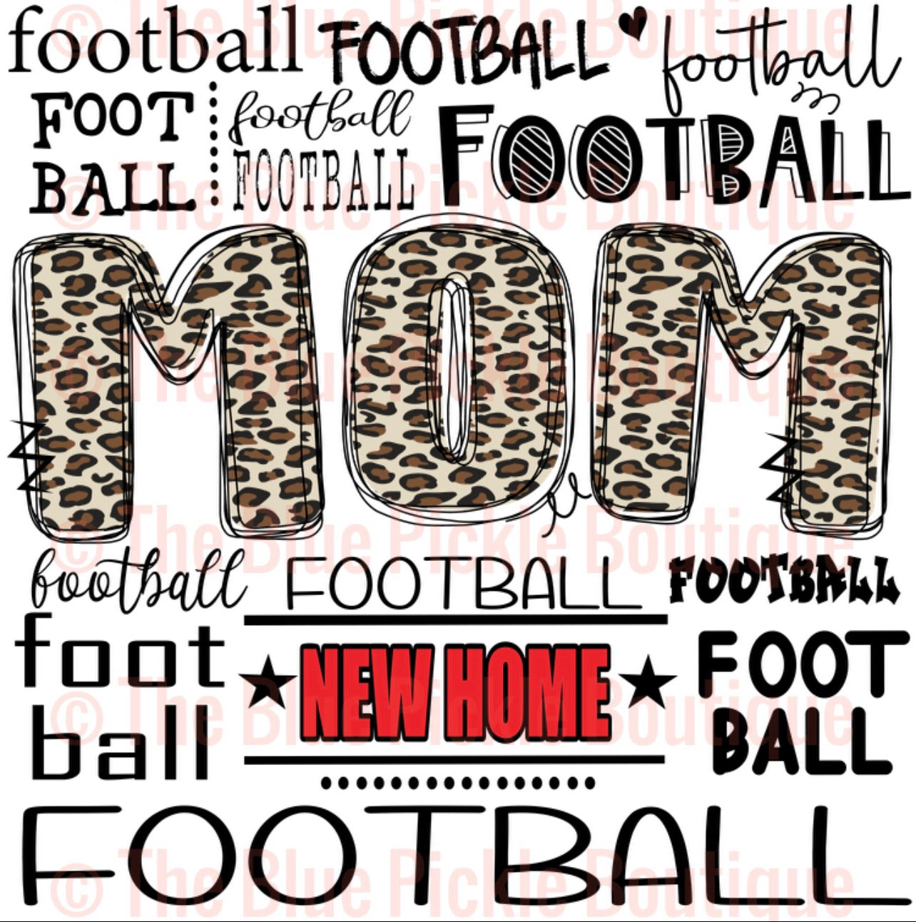 Sports Mom leopard print school spirit tee